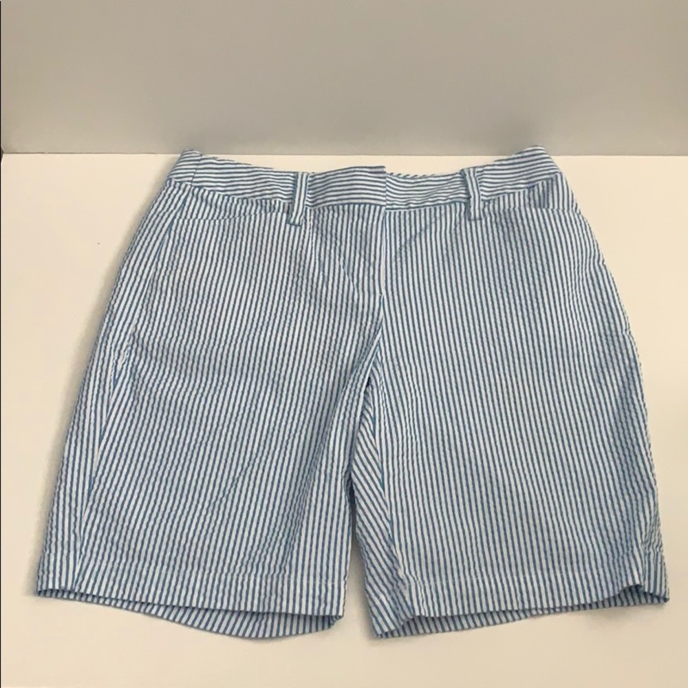 Lands’ End Striped Bermuda Shorts